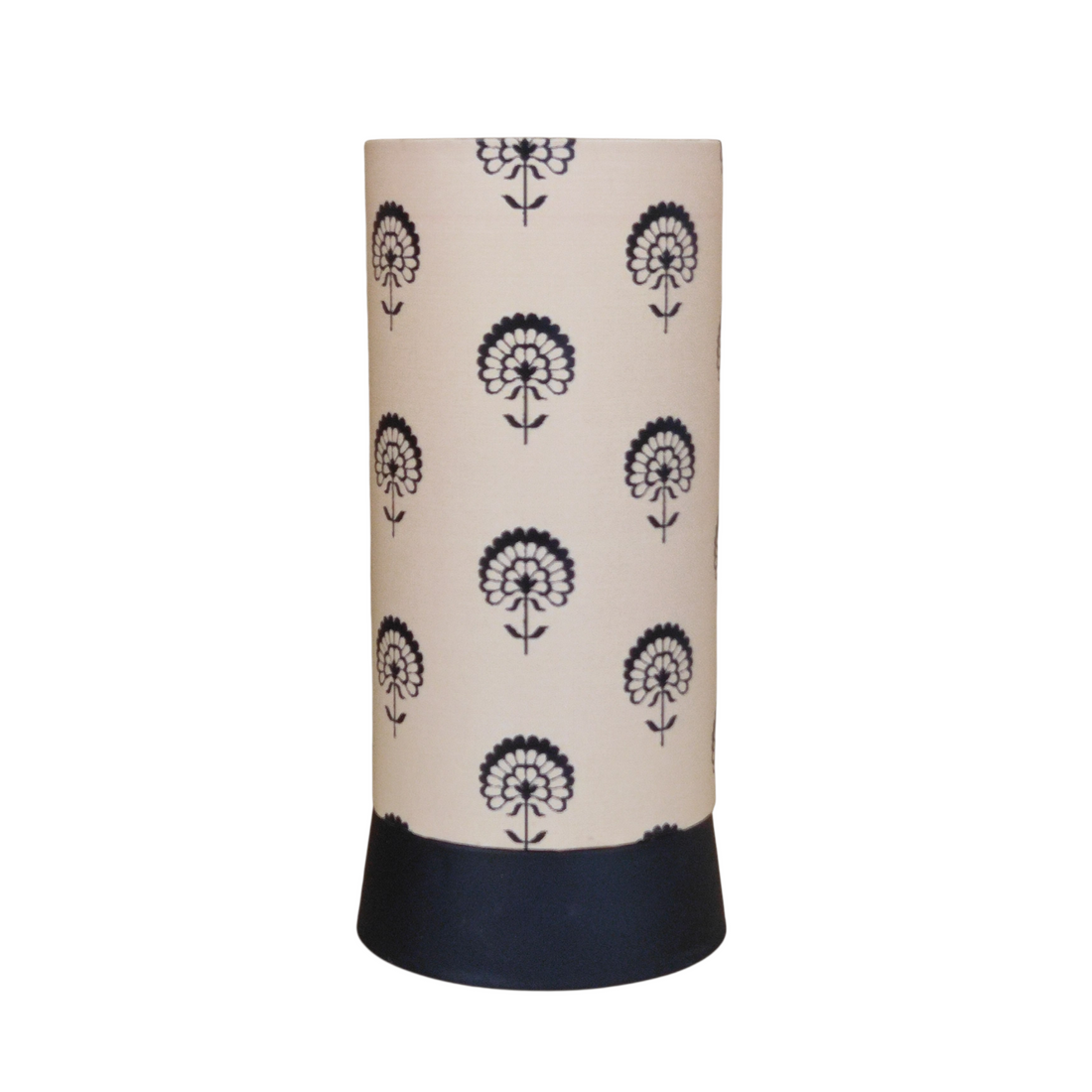 A-6 Black Block Print Table Lamp